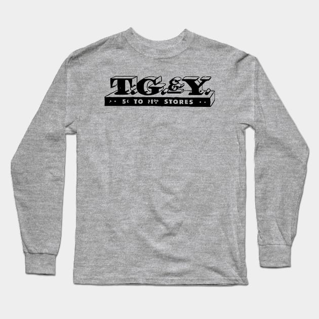 T G & Y Stores Long Sleeve T-Shirt by Desert Owl Designs